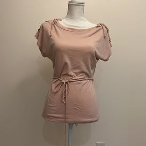 Laced Detail Top in rose/dusty pink
